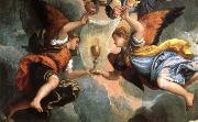 Paolo  Veronese Detail of the wife of Zebedee Interceding with Christ ove her sons Germany oil painting artist